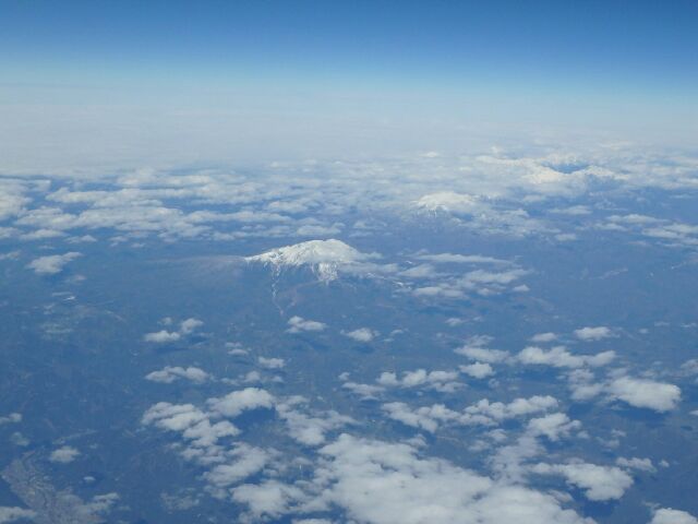 広島行ANA使からみた御嶽山