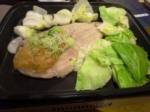 利尻島沓形ふる里食堂のホッケのチャンチャン焼き