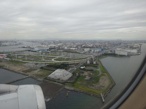 羽田空港Ａ滑走路着陸直前の眺め