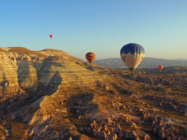 トルコのカッパドキアでバルーンツアーに参加したときの画像